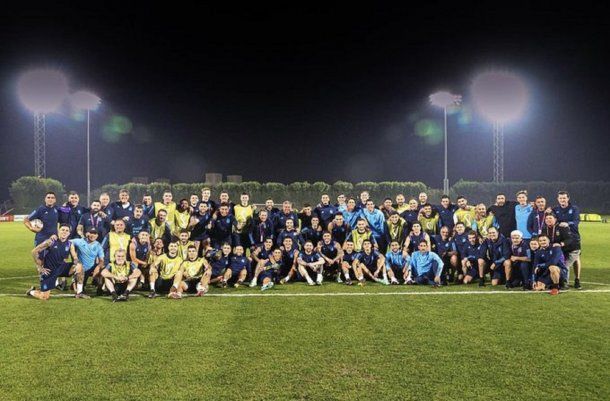 La foto de la ultima practica argentina en Qatar : Deportes de Argentina