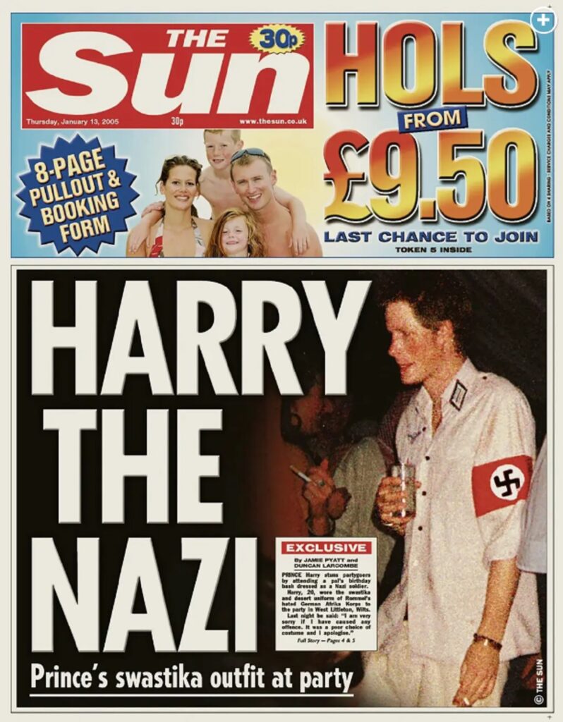 Principe Harry dice que el principe William lo convencio de usar disfraz de nazi : Entretenimiento de Colombia