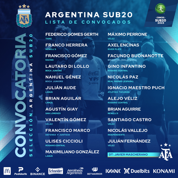Seleccion: la lista de convocados por Javier Mascherano para el Sudamericano Sub 20 de Colombia : Deportes de Argentina
