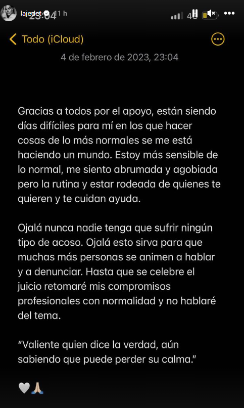 Jedet habla tras su denuncia por agresion sexual en los premios Feroz: “Estan siendo dias dificiles” : Entretenimiento de España