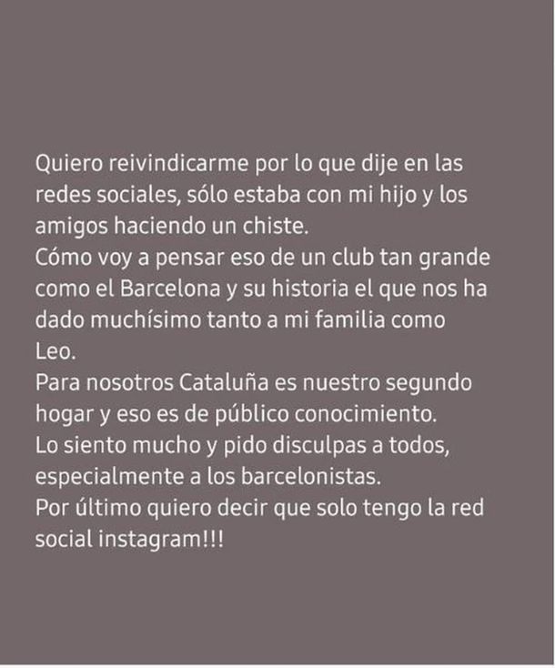 Las disculpas del hermano de Messi por sus fuertes declaraciones contra el Barcelona : Deportes de Argentina