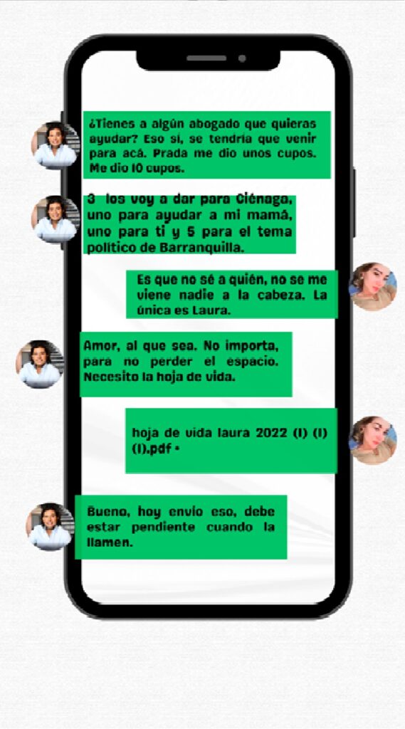 Days Vasquez y los chats con Nicolas Petro buscandole trabajo a su amiga Laura O : Entretenimiento de Colombia