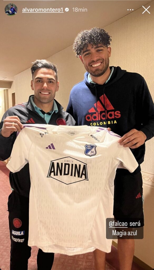 Falcao Garcia con camiseta de Millonarios (foto): Montero ilusiona a hinchas : Deportes de Colombia