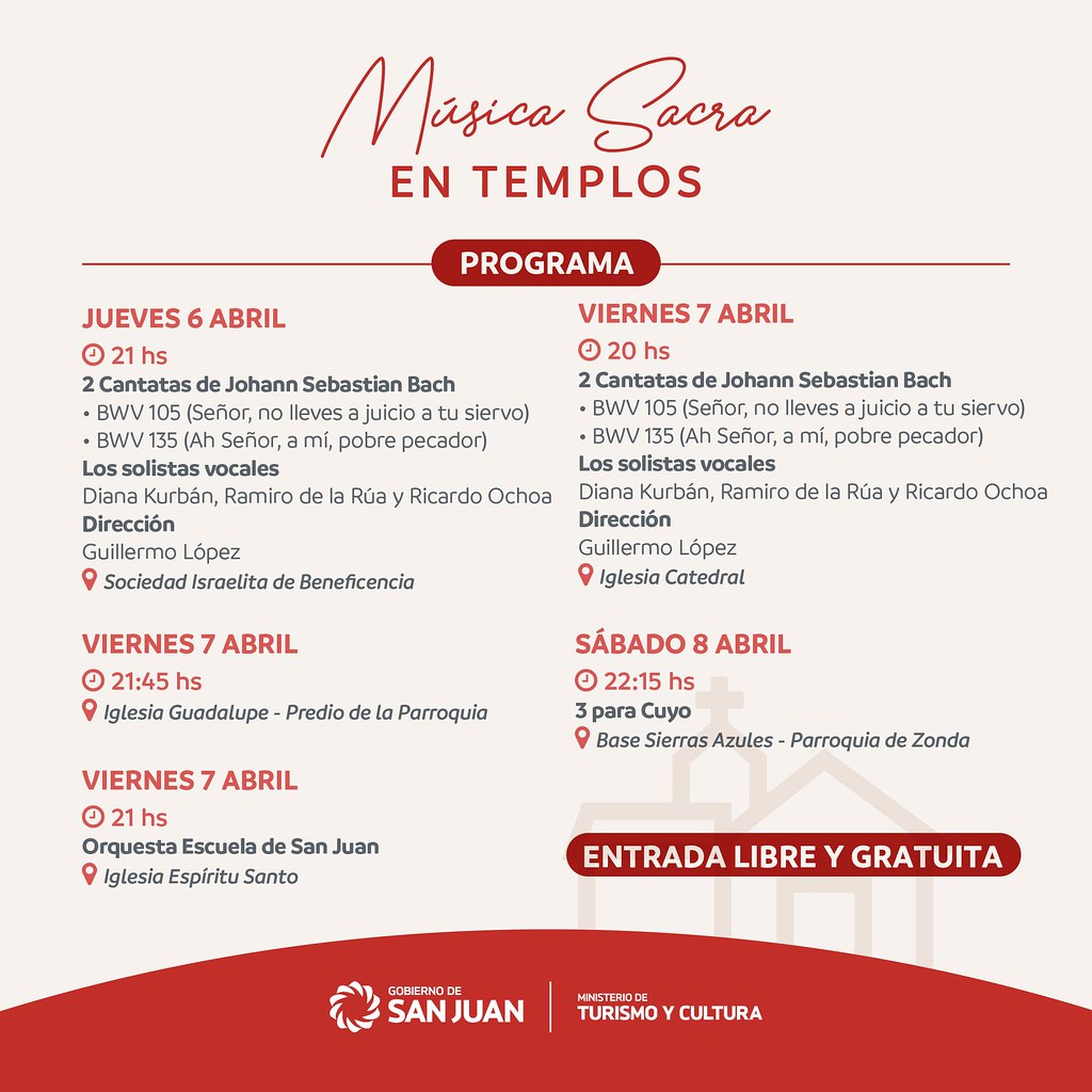 La musica sacra llega a los templos de la Capital sanjuanina : Entretenimiento de Argentina