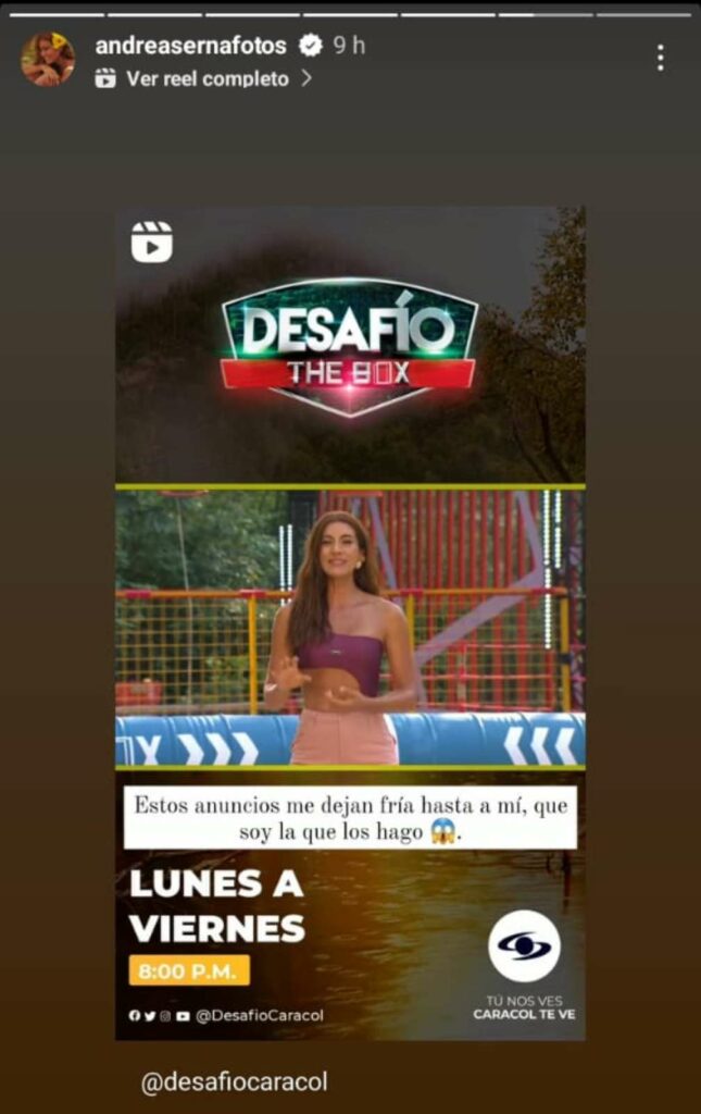 Andrea Serna en Desafio (Caracol) se abrio con tema que la deja fria en concurso : Entretenimiento de Colombia