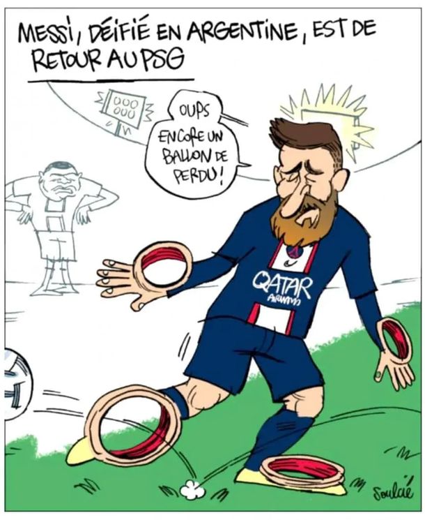 El divorcio de Lionel Messi con los franceses es total: ahora lo ridiculizaron con una caricatura : Deportes de Argentina