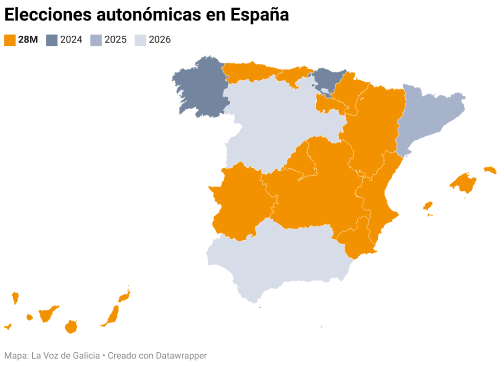 ¿Cuantas comunidades celebran tambien elecciones autonomicas este 28 de mayo? : Noticias de España
