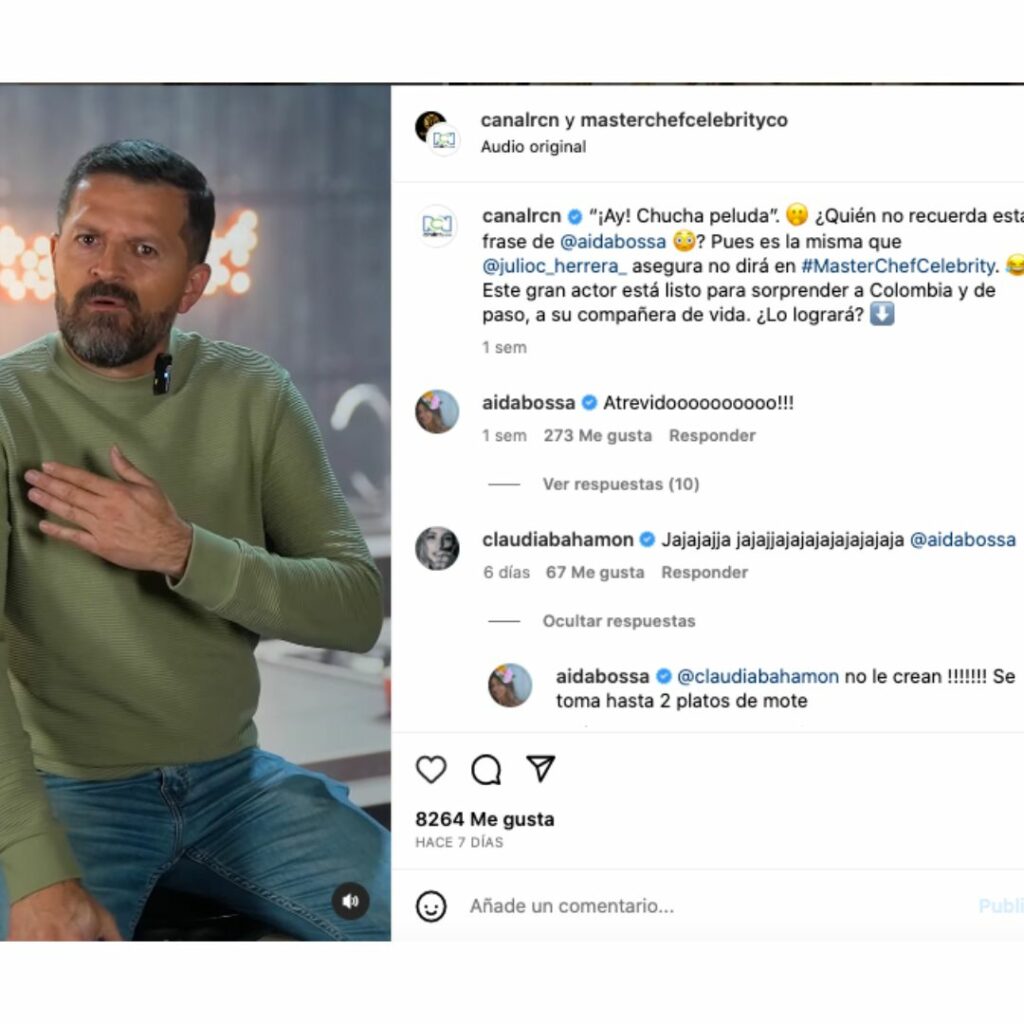 Julio Cesar Herrera a Aida Bossa por miradas con Carpentier en ‘Masterchef’ 2023 : Entretenimiento de Colombia