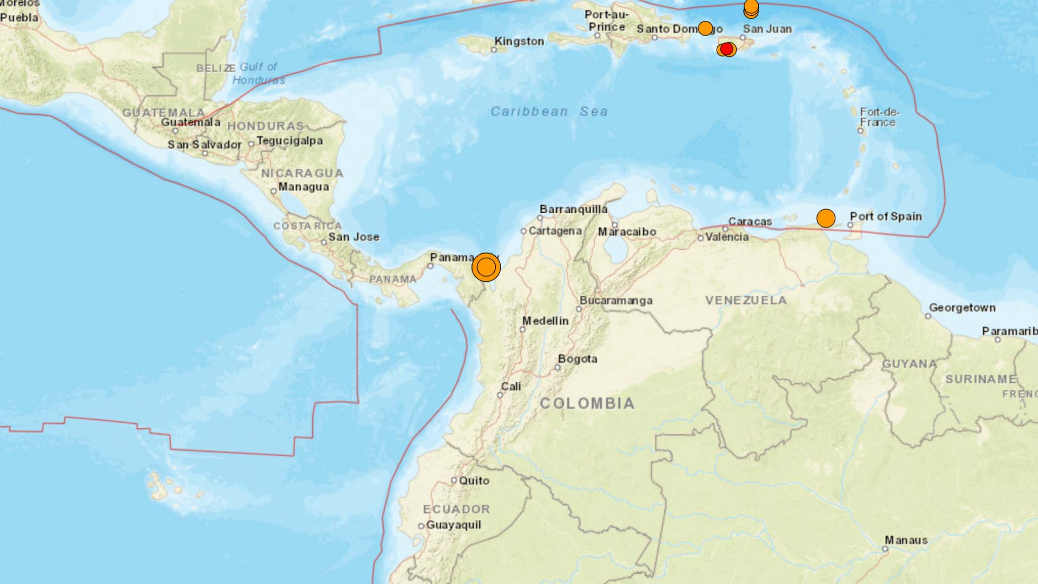 Terremoto magnitud 6.6 sacude la frontera entre Panama y Colombia : Noticias de