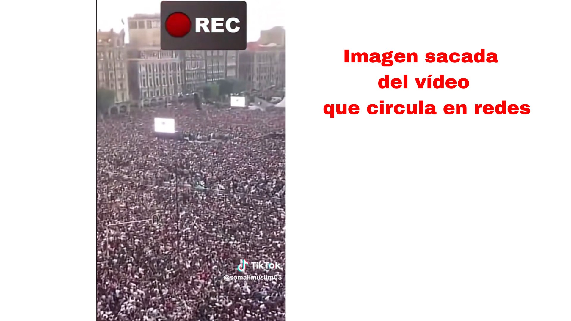 El video que se difunde como si fuera una concentracion musulmana en Francia o un golpe de Estado en Rusia: es un concierto en Mexico : Internacional de