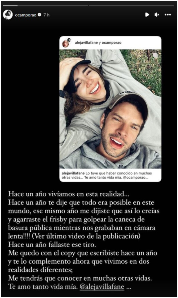 Novio de Alejandra Villafañe (Raul Ocampo) le dedico mensaje luego de su muerte : Entretenimiento de Colombia